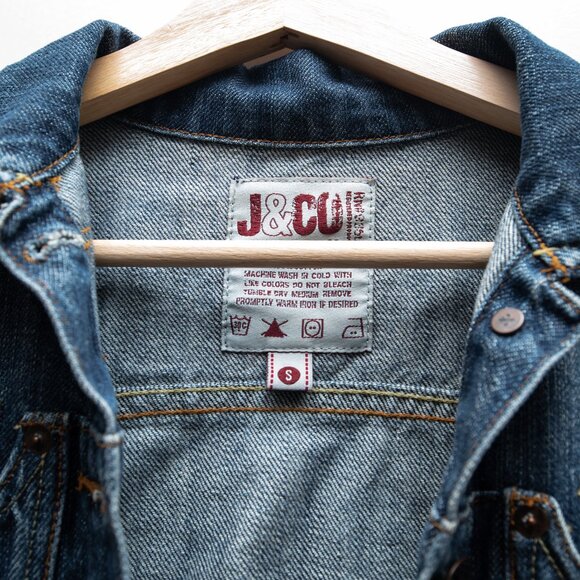 J & Co Vintage Cropped Blue Jean Jacket - Picture 3 of 5